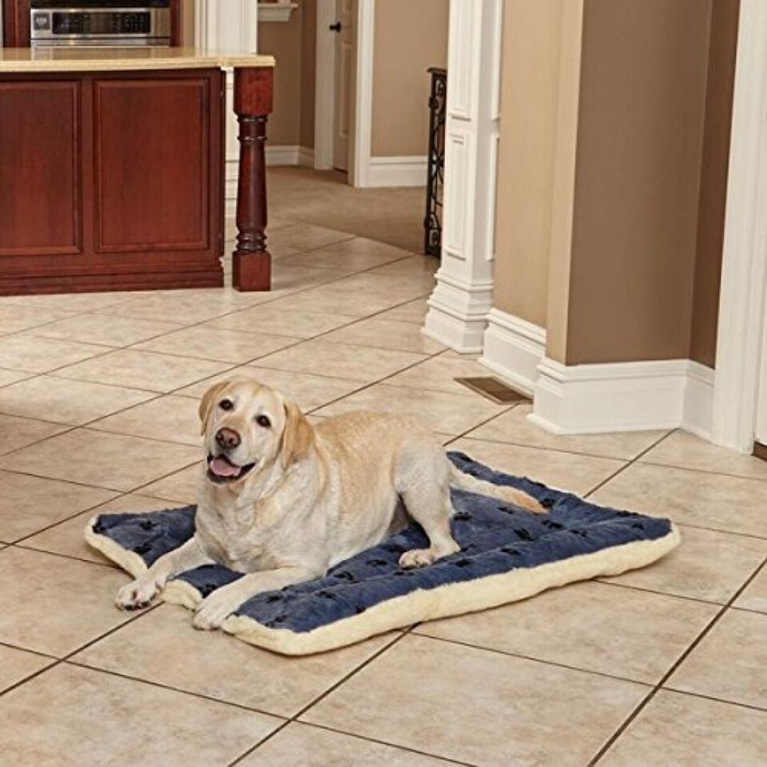 MidWest Quiet Time Reversible Paw Print Fleece Small Pet Bed Petz.ae UAE