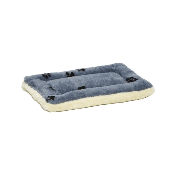 MidWest Quiet Time Reversible Paw Print Fleece Small Pet Bed Petz.ae