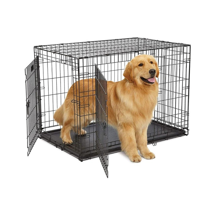 Size 42 MidWest Dog Crate Life Stages Double Door Petz.ae