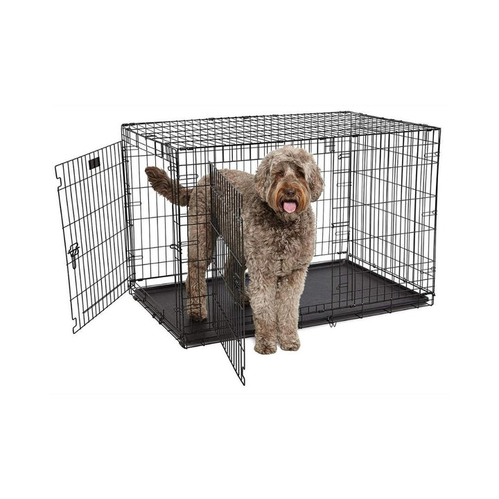Size 48 MidWest Dog Crate Life Stages Double Door Petz.ae