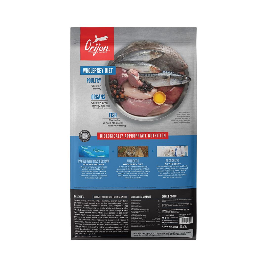 Orijen Original Dog Dry Food all dogs possess the biological need for a diet that’s rich and varied in meats and rich in protein 2.