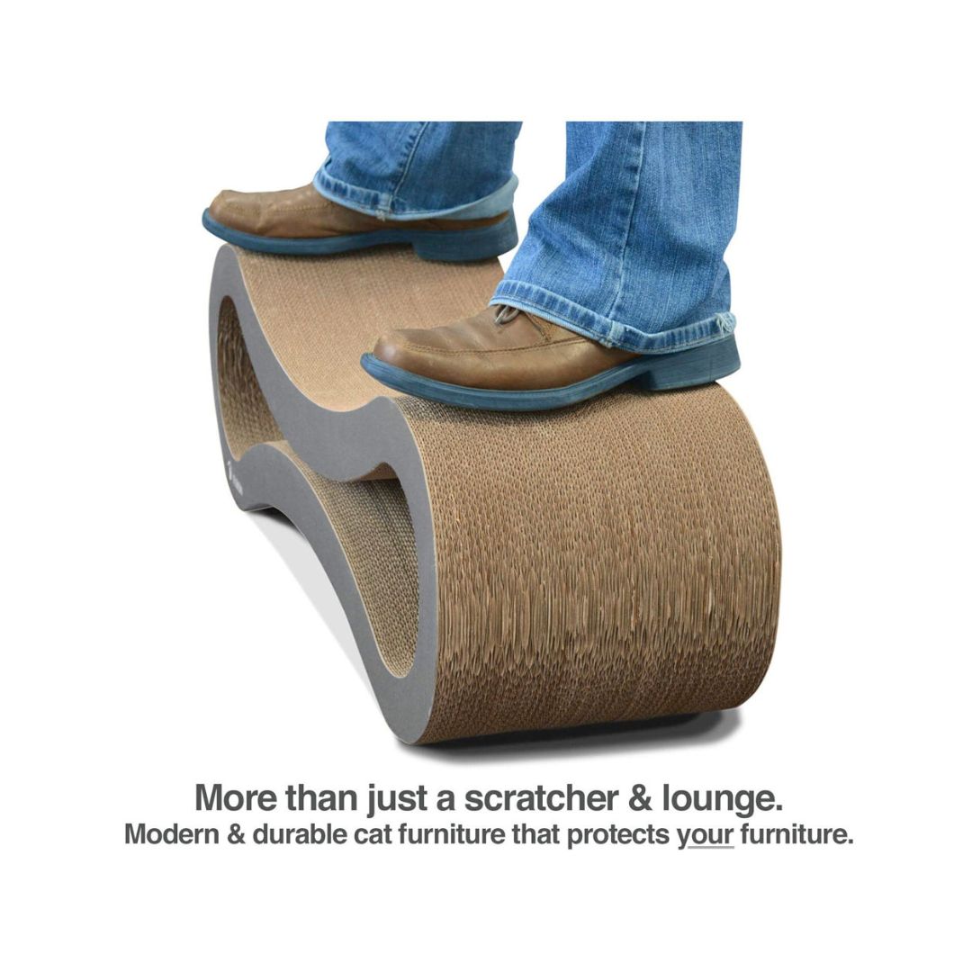 PetFusion’s Cat Scratcher Lounge serves double duty as both a cat scratcher and a lounge that promises to keep your finicky companions coming back for more.