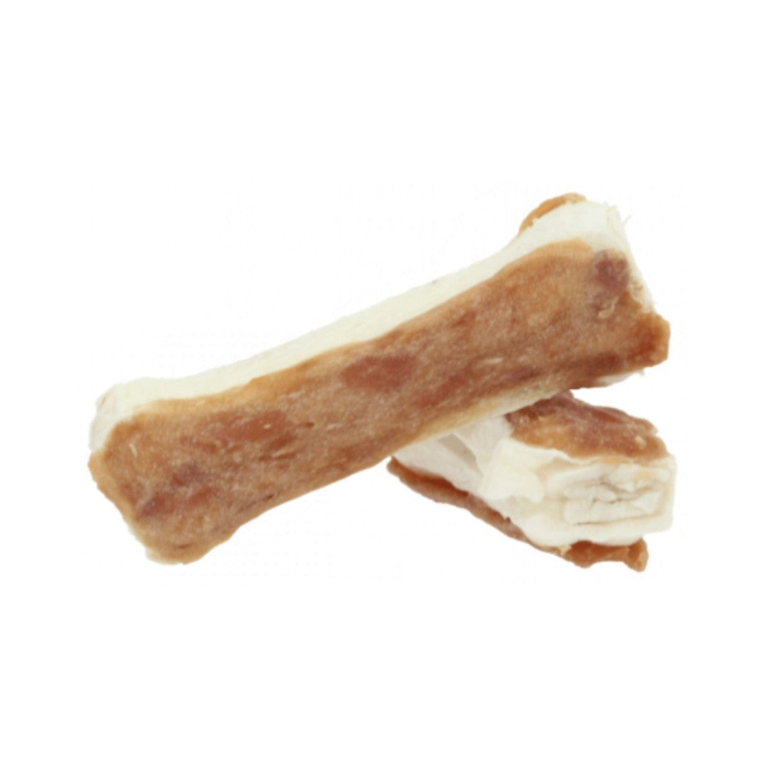 Pets Unlimited Chewy Bone Duck Medium Dog Treats Beef bones are wrapped in delicious duck, which is hypoallergenic, and 100% natural, flavors your dog will love with added health benefits.