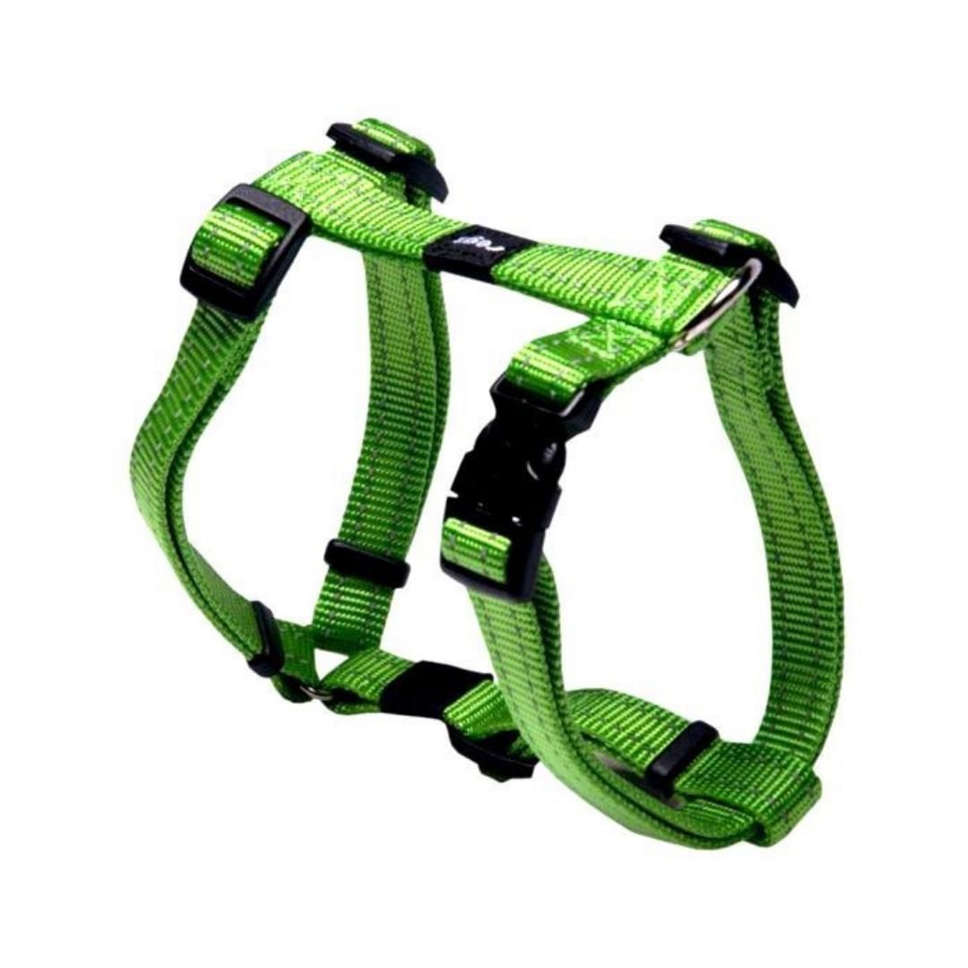 Rogz Utility Reflective Stitching Lime Dog Harness Petz.ae Dubai Pet Store