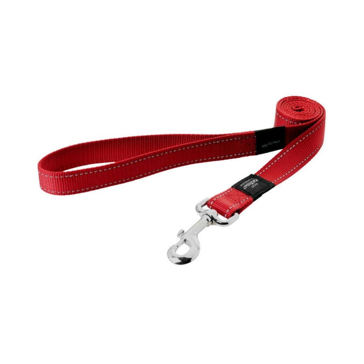 Rogz Utility Reflective Stitching Dog Lead Red Petz.ae Dubai Pet Store