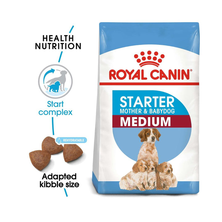 Royal Canin Medium Starter Mother & Babydog Dry Dog Food For the medium breed at the end of gestation and during lactation - Weaning puppies up to 2 months old 2. 