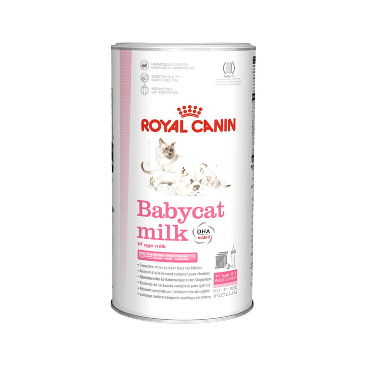 Royal Canin Babycat Milk Powder replacer feed for kittens from birth to weaning (0-2 months).