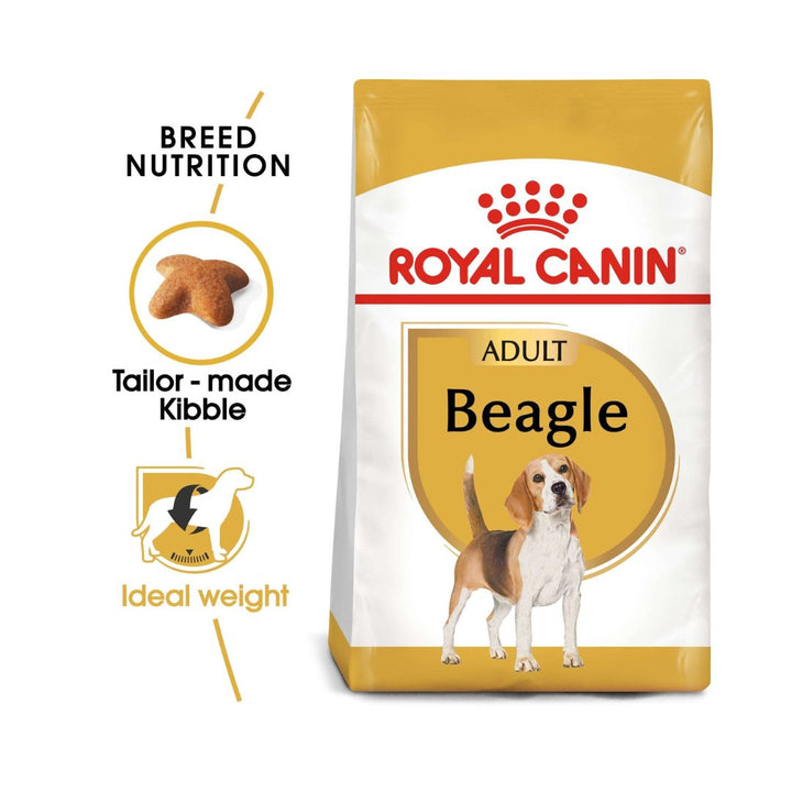 Royal Canin Beagle Adult helps maintain the Beagle's ideal weight, thanks, particularly to adapted calorie content. It also contains a combination of fibers 2.