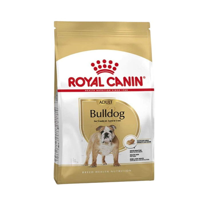 Elevate your Bulldog's dining experience with Royal Canin Bulldog Adult, a meticulously crafted dry food tailored to meet the distinctive nutritional needs of your adult Bulldog. 