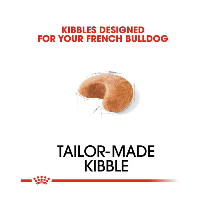 Royal Canin French Bulldog Adult Dog Dry Food 3kg Bag - Kibble Size.