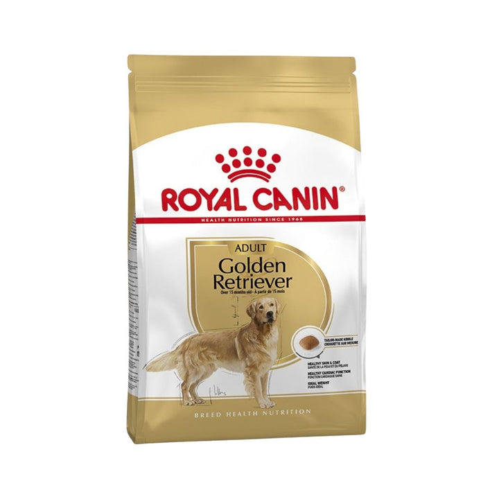 Elevate the well-being of your Golden Retriever with ROYAL CANIN® Golden Retriever Adult Dry Dog Food, a meticulously crafted complete feed designed to cater to the distinctive needs of adult and mature Golden Retrievers over 15 months old. 