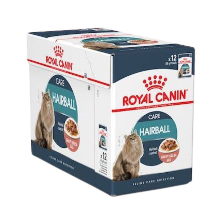 Royal Canin Hairball Gravy Cat Wet Food Complete feed for adult cats (thin slices in gravy) helps your cat eliminate ingested hairballs 3.