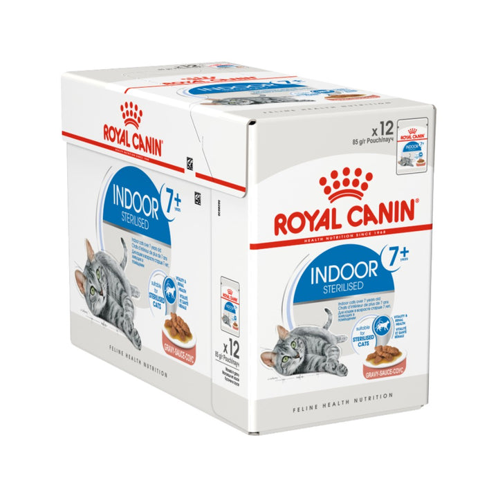 Royal Canin Indoor Sterilised 7+ Gravy Cat Wet Food for indoor cats over 7 years old (morsels in gravy) 4.