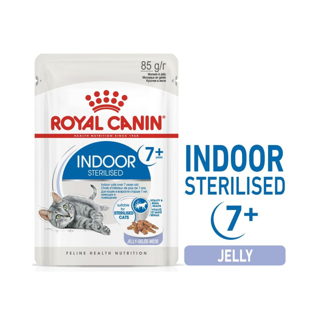 Royal Canin Indoor Sterilised 7+ Jelly Cat Wet Food 