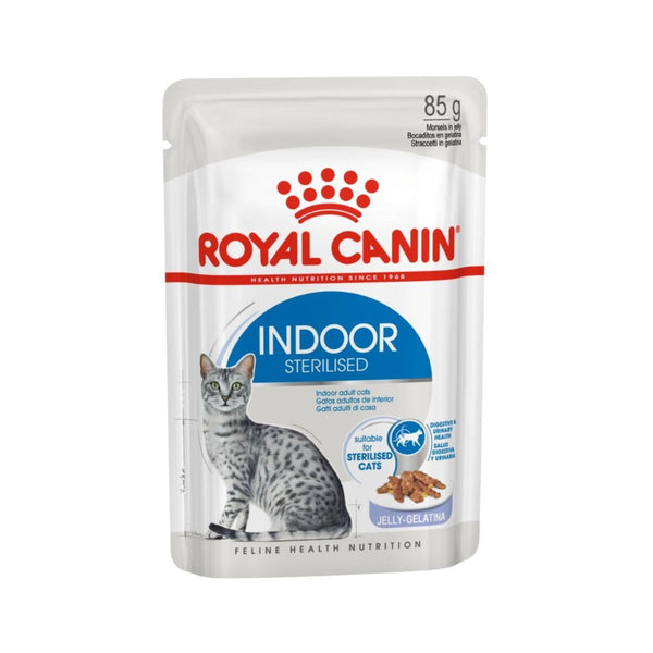 Royal Canin Indoor Sterilised Jelly Cat Wet Food - Front Pouch 