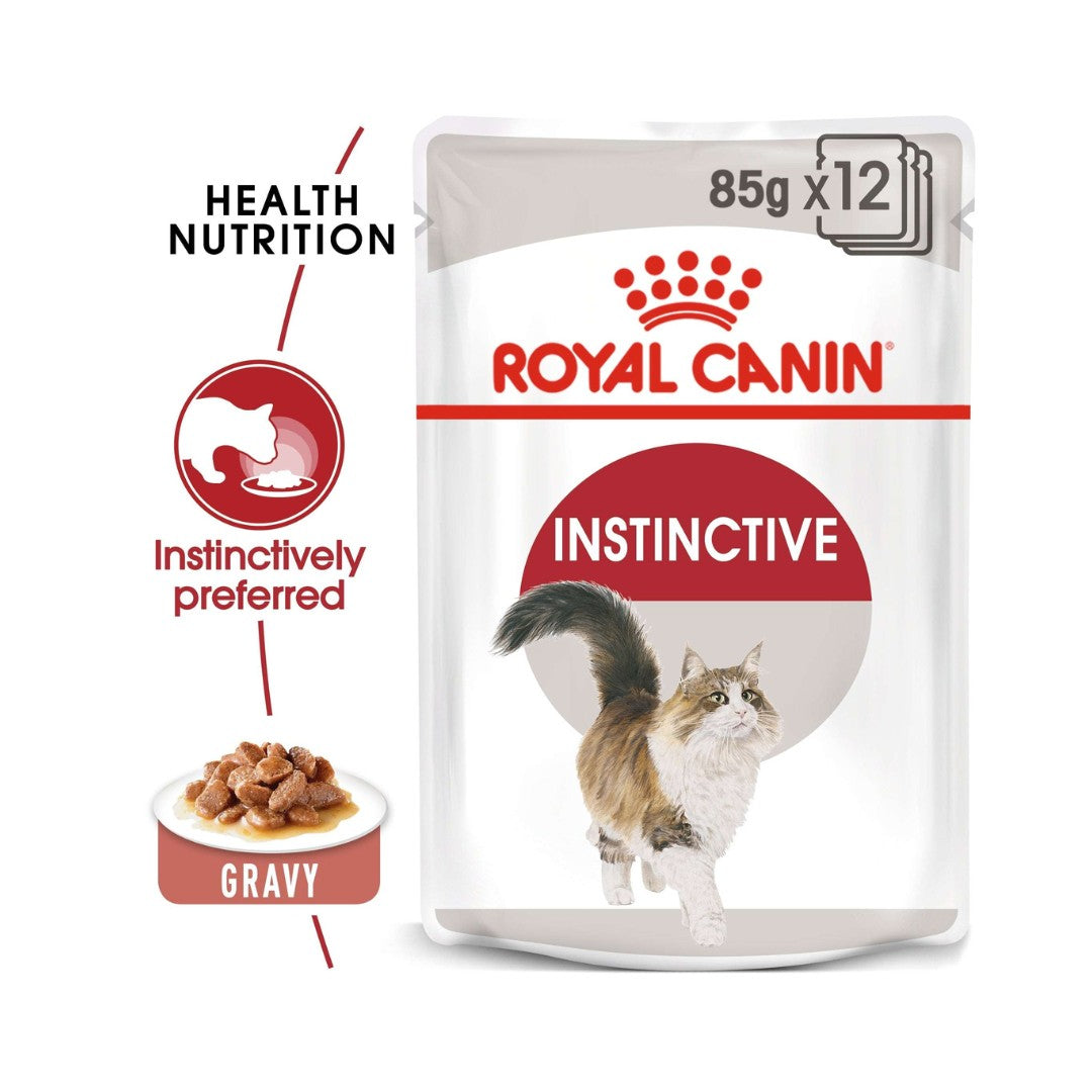 Royal Canin Instinctive Gravy Wet Cat Food: Thin slices in savory gravy for adult cats- Food Health Nutritions 