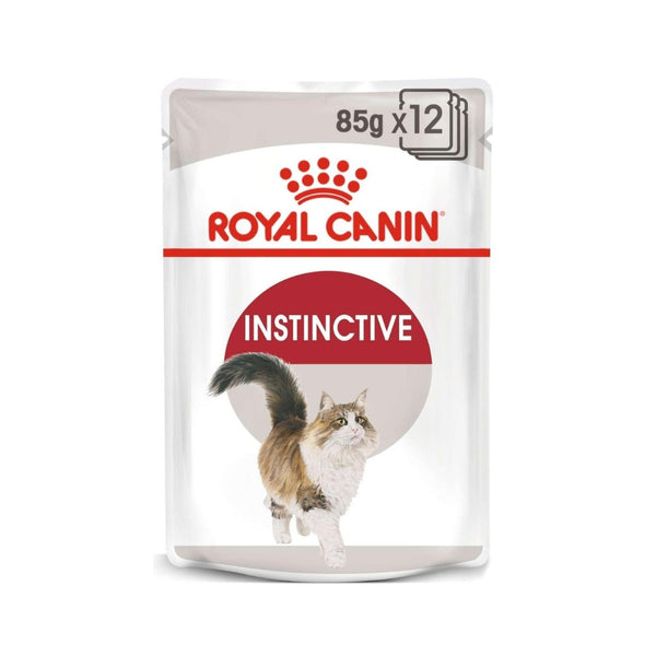 Royal Canin Instinctive Gravy Wet Cat Food: Thin slices in savory gravy for adult cats front Pouch 