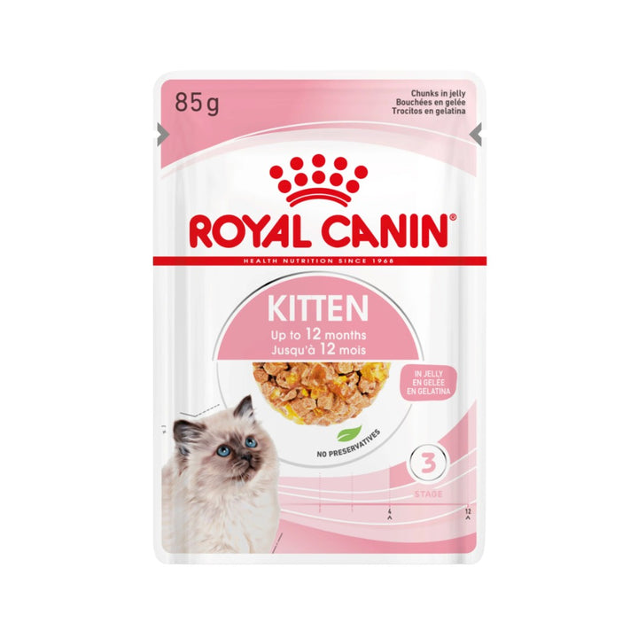 Royal Canin Kitten Jelly Wet Food for 3rd stage kittens up to 12 months old (thin slices in jelly).