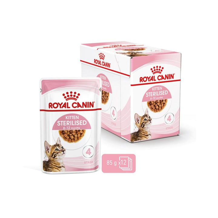 Royal Canin Kitten Sterilised Gravy Wet Food - Full Box 