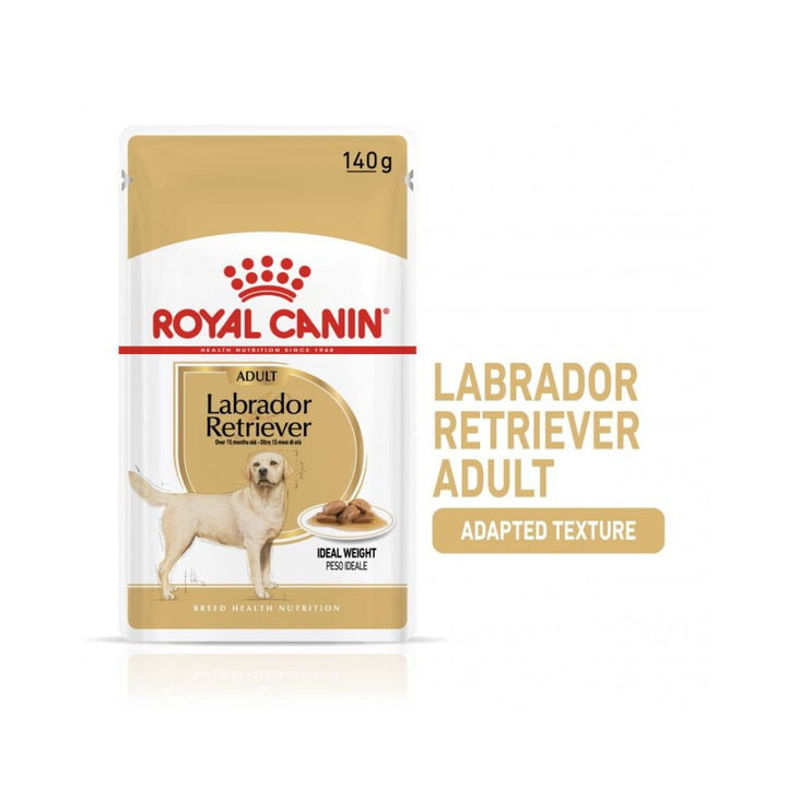 Royal Canin Labrador Retriever Gravy Dog Wet Food - Wet food chunks in gravy for adult and mature Labradors.