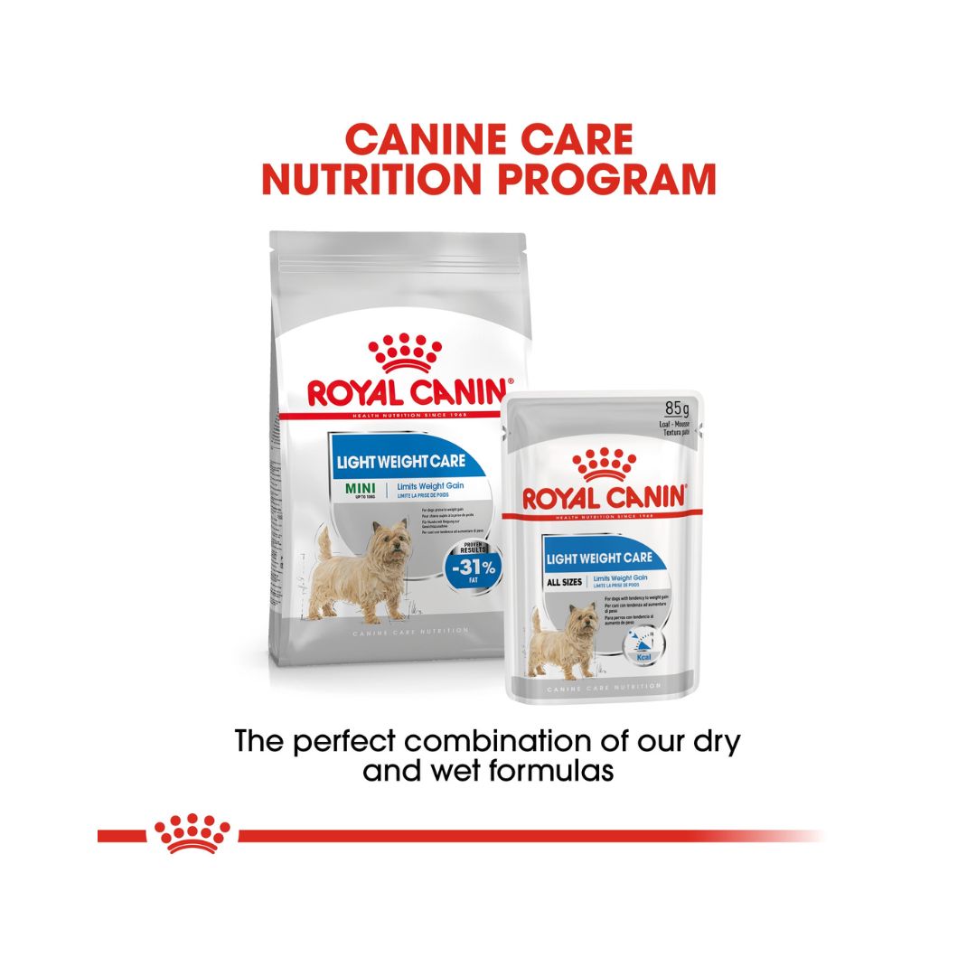 Royal Canin Light Weight Care Dog Wet Food - Wet food for adult dogs with weight management needs. Buy with dry food