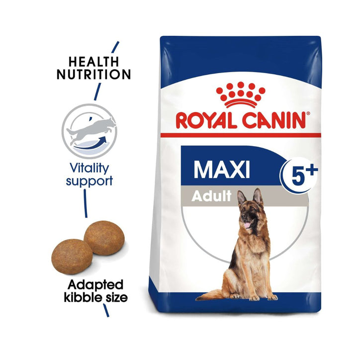 Royal Canin Maxi Adult 5+ Dog Dry Food Complete feed For mature large breed dogs 26 to 44 kg Over 5 years old 2.
