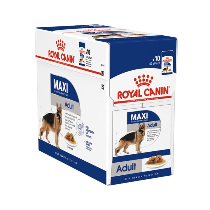 Royal Canin Maxi Adult Dog Gravy Wet Food - Wet food in gravy for large adult dogs. Full Box
