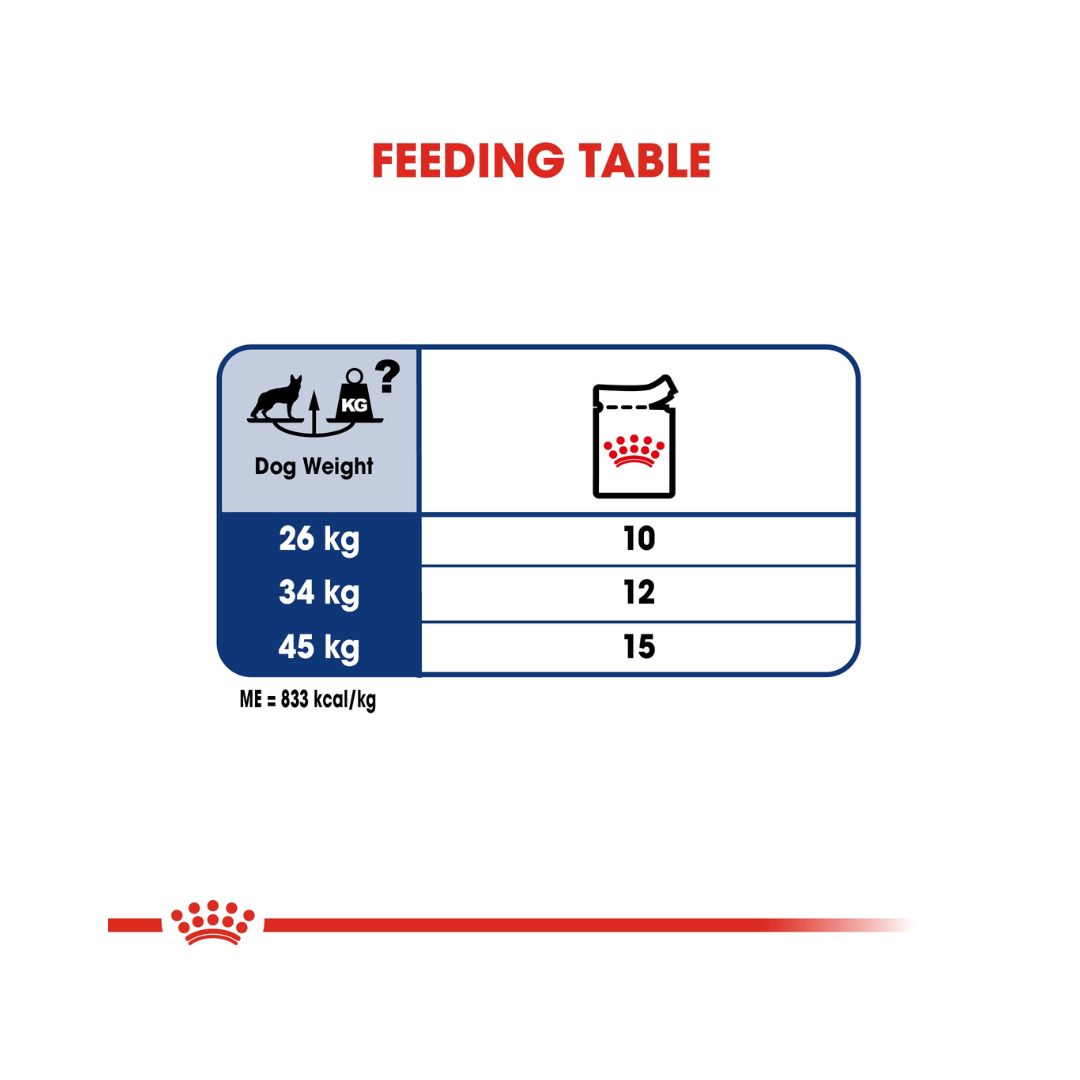 Royal Canin Maxi Adult Dog Gravy Wet Food - Wet food in gravy for large adult dogs. Feeding Guide 