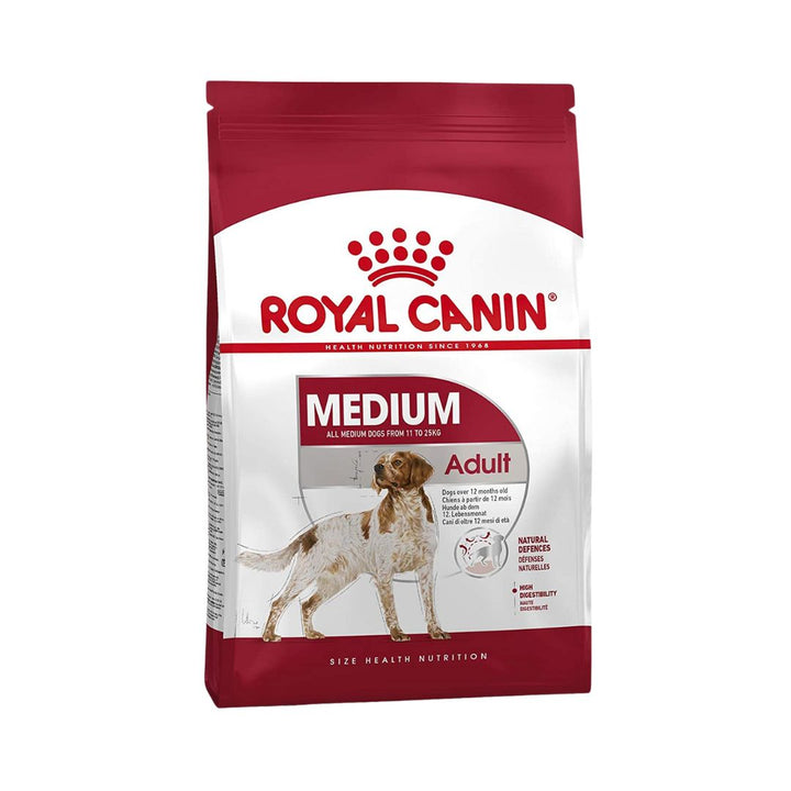 Discover optimal nutrition for your adult medium-breed companion with ROYAL CANIN® Medium Adult Dog Dry Food. It is crafted to cater to dogs weighing 11-25kg and aged between 12 months and seven years.