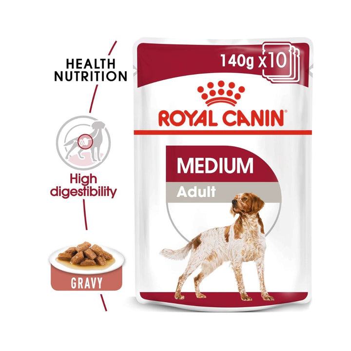 Royal Canin Medium Adult Dog Gravy Wet Food - Wet food in gravy for medium-sized adult dogs. food Nutitions 