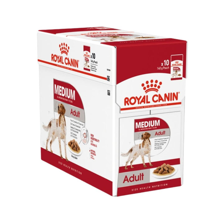 Royal Canin Medium Adult Dog Gravy Wet Food - Wet food in gravy for medium-sized adult dogs Full Box