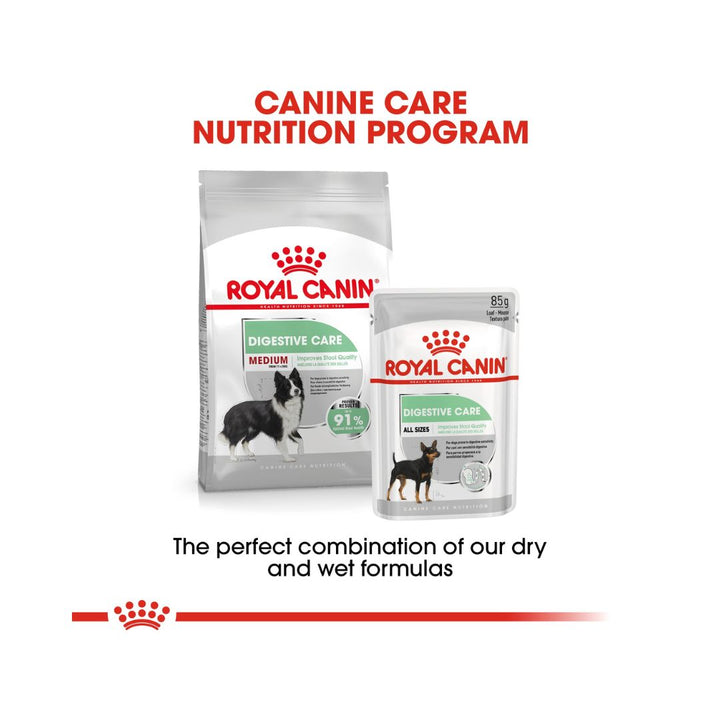Royal Canin Medium Digestive Care Dog Dry Food Complete feed for dogs - Adult and mature medium breed dogs (from 11 to 25 kg) - Over 12 months old - Dogs prone to digestive sensitivity 7.