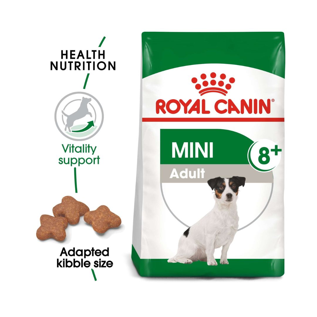 Royal Canin Mini Adult 8+ Dog dry Food Complete feed for mature small breed dogs up to 10 kg over 8 years old 2.
