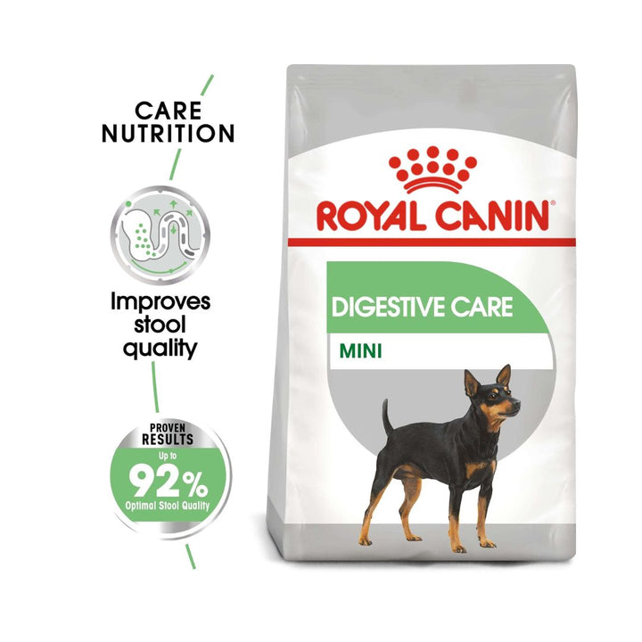 Royal Canin Mini Digestive Care Dog Dry Food Complete for adult and small mature breed dogs 1 to 10 kg; over 10 months old dogs prone to digestive sensitivity 2.