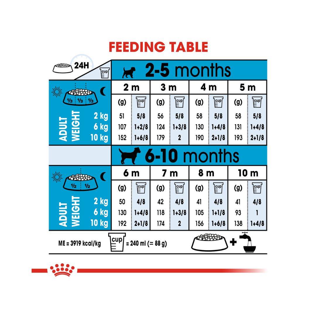 With ROYAL CANIN® Mini Indoor Puppy Dry Food, you provide your small indoor puppy with the essential nutrients needed for a healthy start, focusing on immune system support, digestive health, and coat well-being.