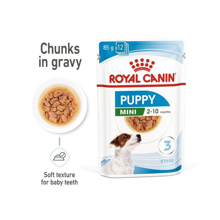 Royal Canin Mini Puppy Gravy Wet Food - Wet food for small-breed puppies - Chunks in Gravy