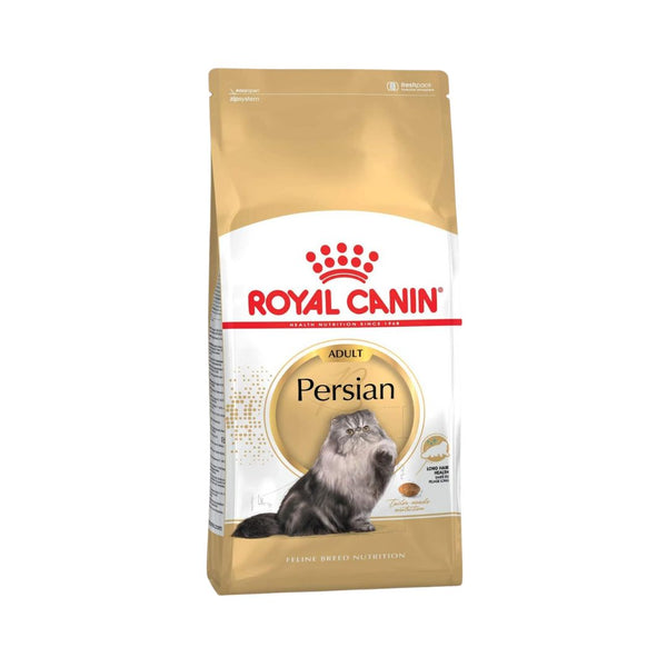 Indulge your regal Persian cat with the specialized care of ROYAL CANIN® Persian Adult Dry Cat Food. This balanced and complete feed is crafted for adult Persian cats over 12 months old to meet the distinctive needs of their long, dense coats.