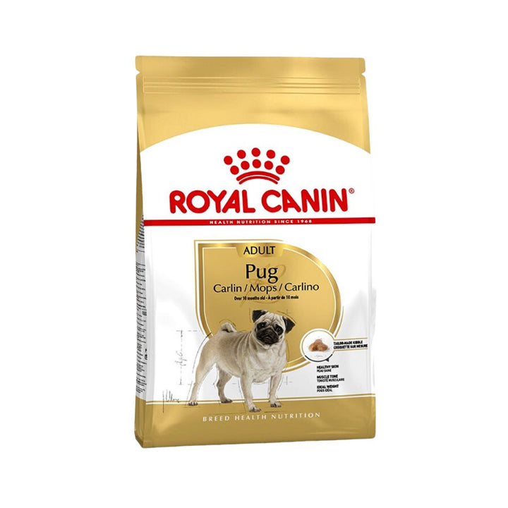 Give your purebred Pug, aged over ten months, the nutrition it deserves with ROYAL CANIN® Pug Adult Dry Dog Food. Specially formulated to cater to the unique needs of Pugs, this dry dog food provides a balanced and complete diet for optimal health.