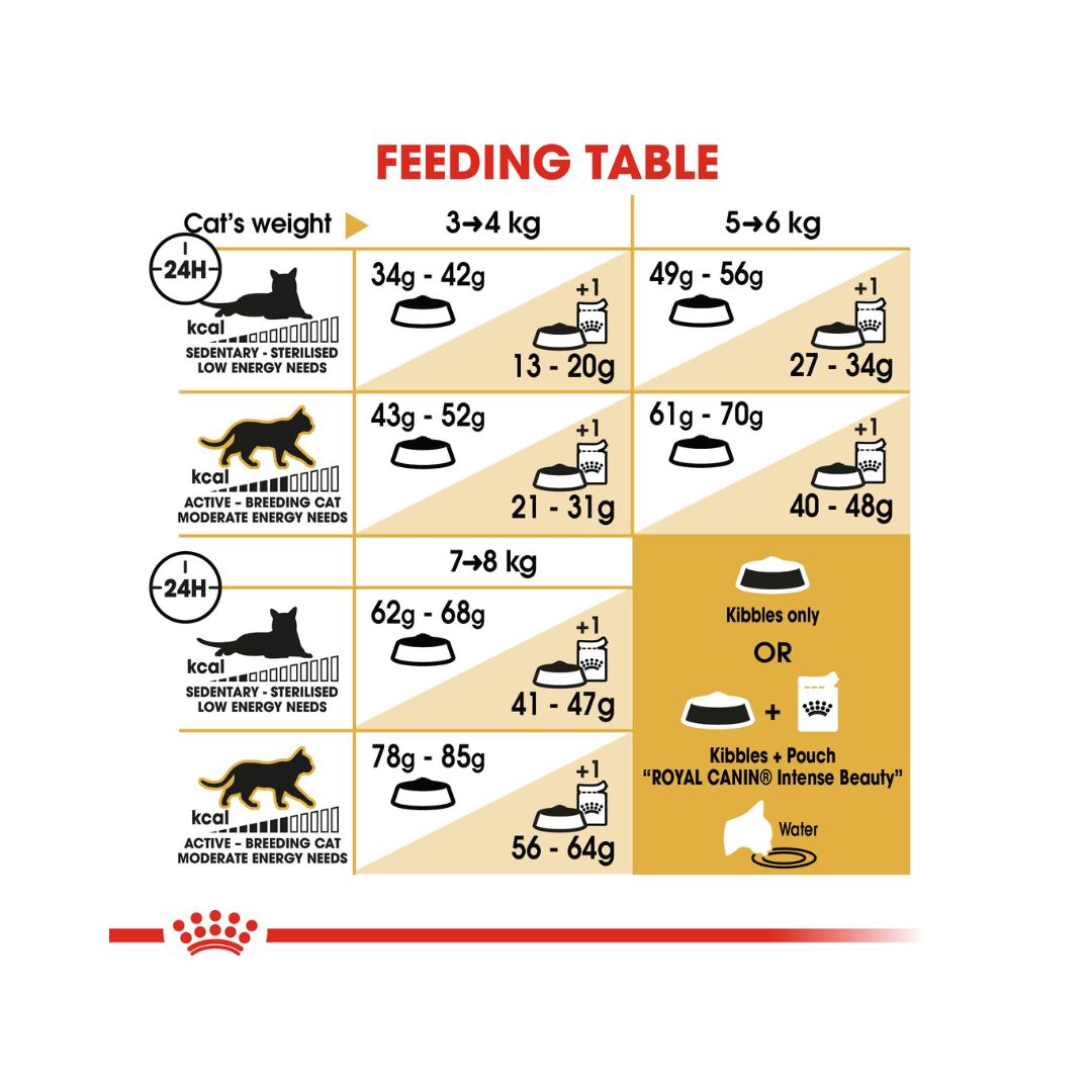 Royal Canin Ragdoll Cat Dry Food - Feeding Guide 