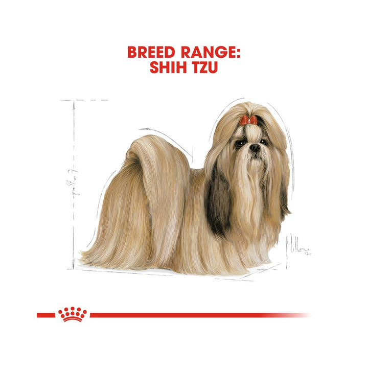 Royal Canin Shih Tzu Adult Dog Dry Food was created to meet this magnificent breed’s unique needs. helps reduce their risk of skin issues and nourishes their coat 2.