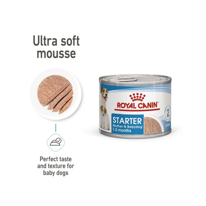 Royal Canin Starter Mousse Mother &amp; Babydog Food - Wet food for pregnant and lactating mothers and puppies - Soft Mousse 