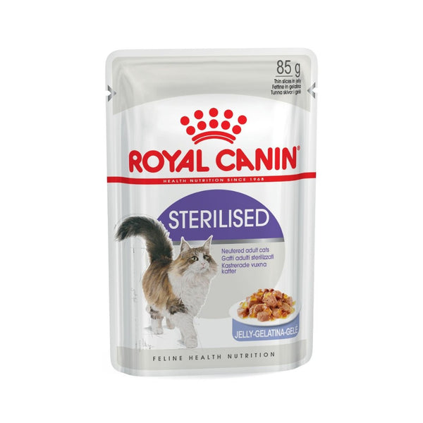 Royal Canin Sterilised Jelly Cat Wet Food - Front Pouch 