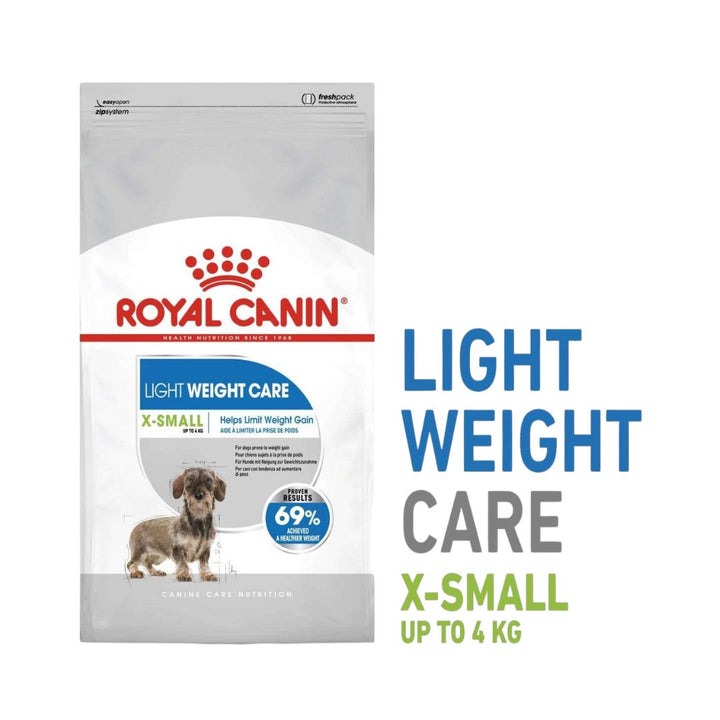 Royal Canin XS Adult Light Dog Dry Food for dogs prone to weight gain up to 4 kg. Providing complete and balanced nutrition across wet and dry dog food 2.