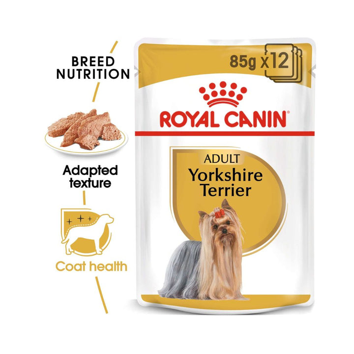 Royal Canin Yorkshire Adult Wet Food Complete feed for dogs, Especially for adult and mature Yorkshire Terriers - Over 10 months old (loaf) 2.
