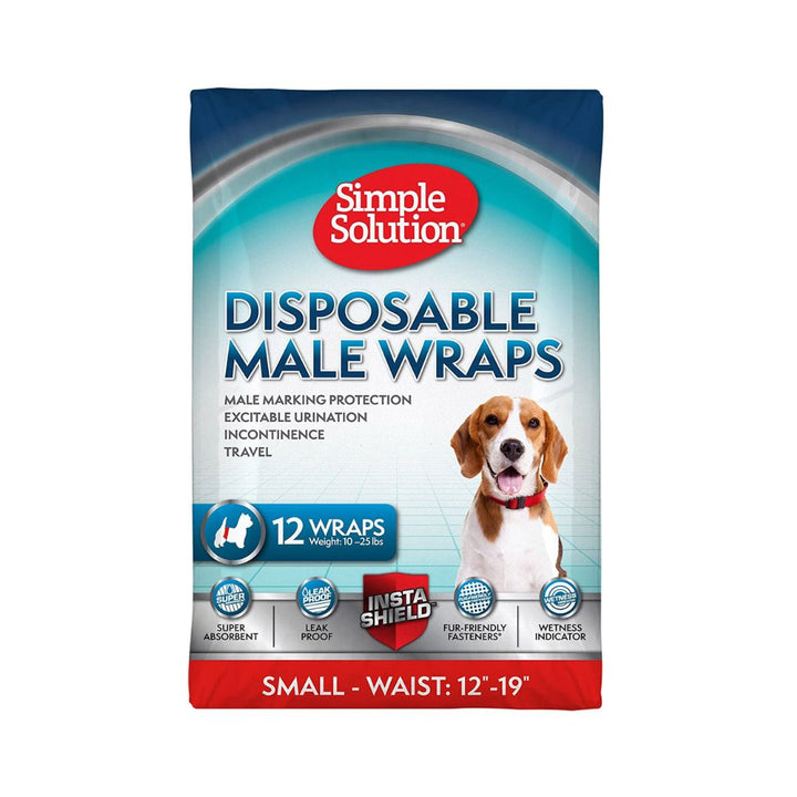 We love our boy dogs, but they can be messy. Simple Solution Disposable Male Wraps will protect your home from pee and restore peace of mind for you and your male dog. 