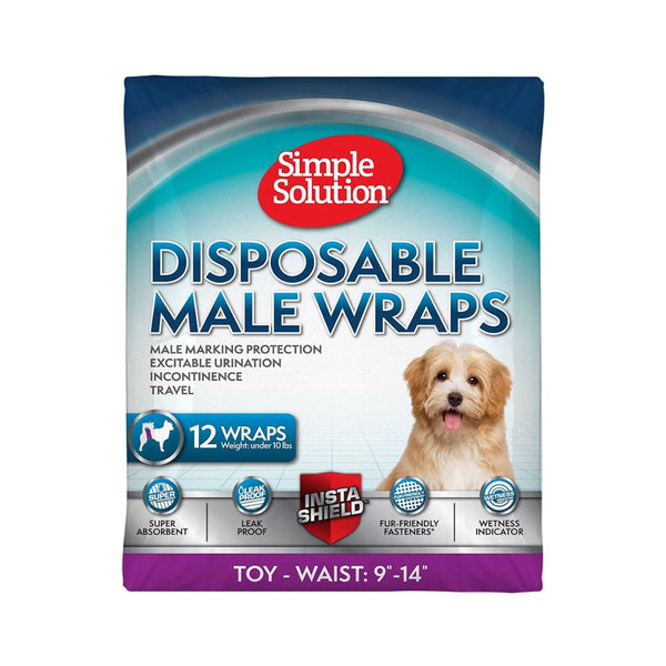 We love our boy dogs, but they can be messy. Simple Solution Disposable Male Wraps will protect your home from pee and restore peace of mind for you and your male dog. 