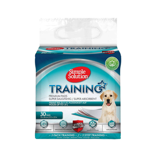 Simple Solution Premium Dog and Puppy Training Pads, Pack of 30 - 55 x 56cm Petz.ae