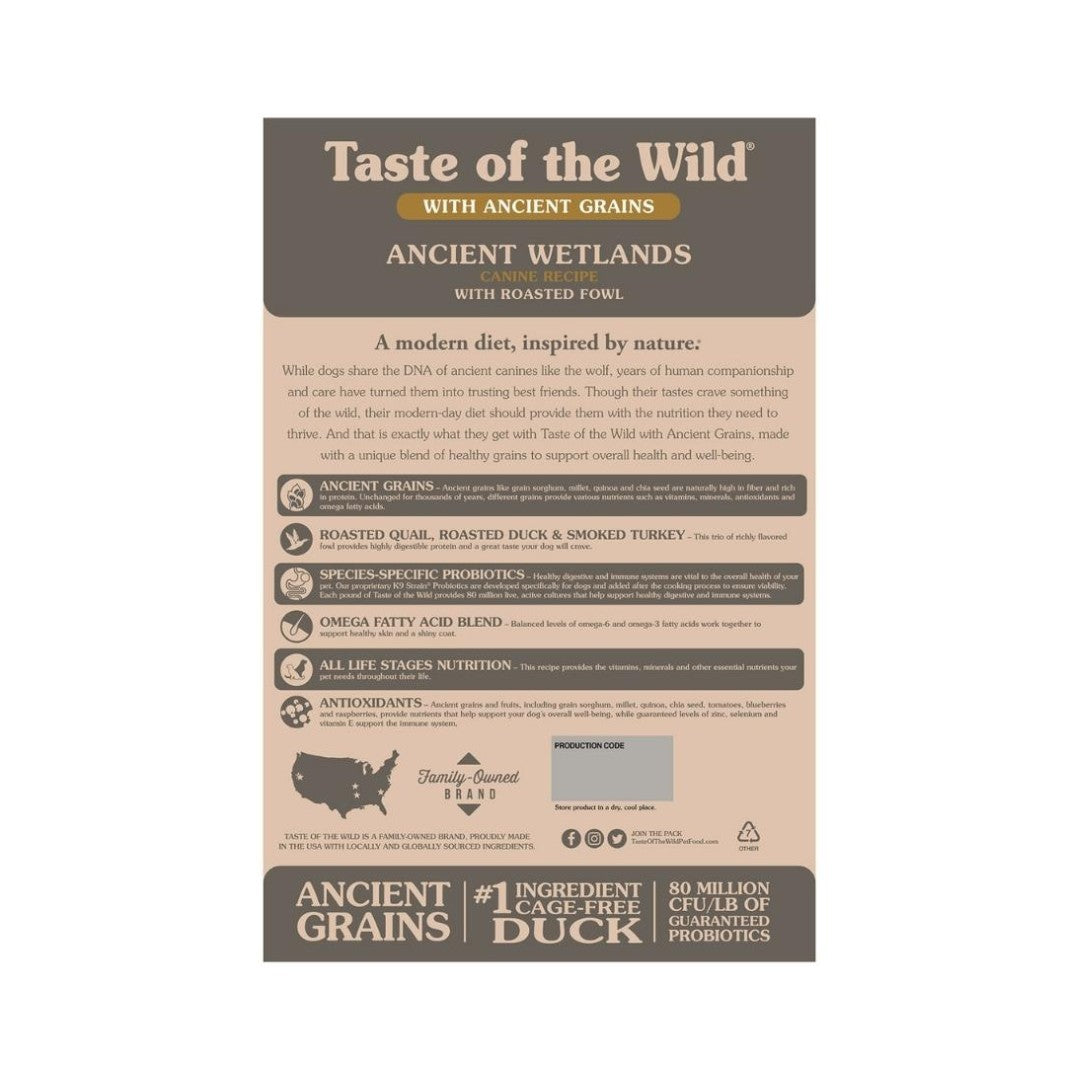 Taste of the Wild Ancient Wetlands with Roasted Fowl Dog Dry Food - product image 3