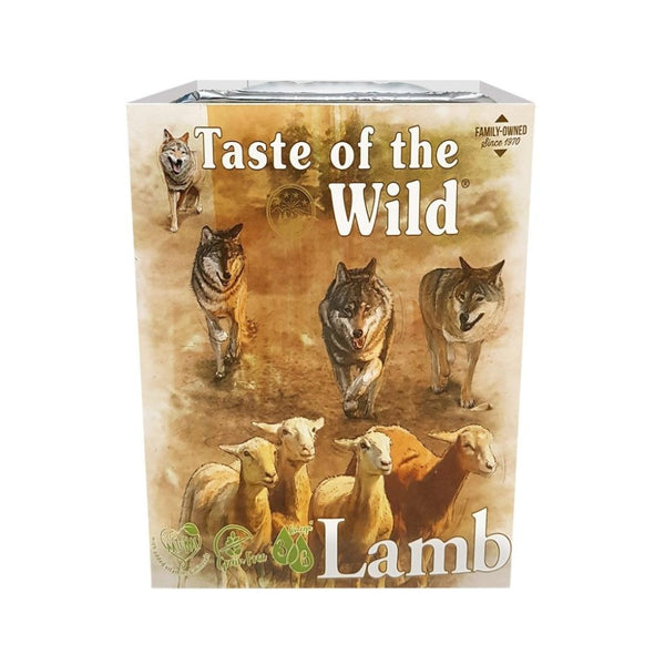 Taste Of The Wild Lamb With Fruit & Vegetables Dog Wet Food, premium, complete, grain-free pet foods based on your pet’s ancestral diet.