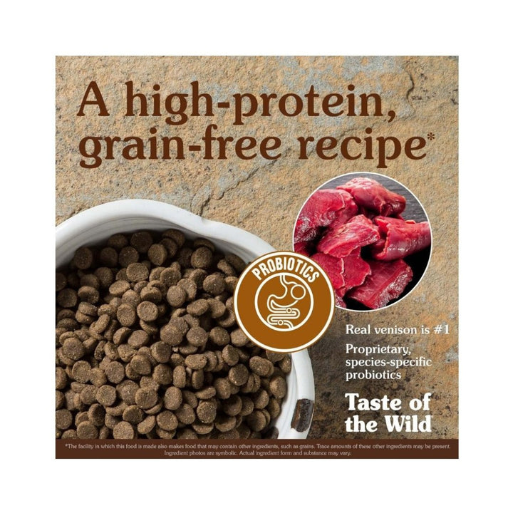 Taste Of The Wild Pine Forest Venison and Legumes Dog Dry Food, Venison is a highly digestible protein, providing your dog with lots of energy 2.